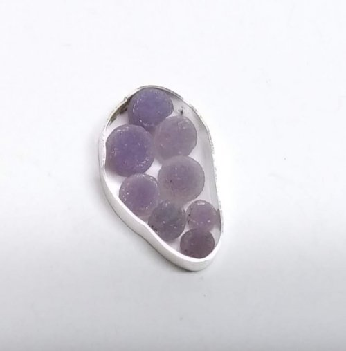 Judy Larson's Sugared Grapes Pendant - , Metalwork, Butane Torch, Soldering, Solder, placing stones